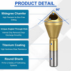 Workkyma Countersink Drill Bit Titanium Chamfer Tool 10-15mm