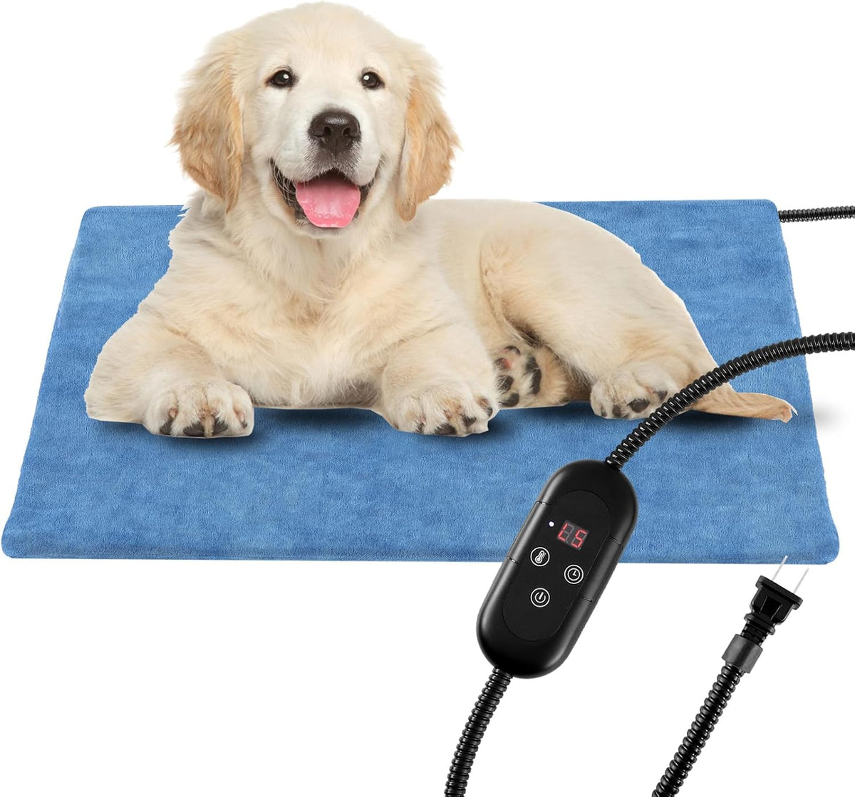 Pet Heating Pad for Dogs, Indoor Outdoor Heated Cat Bed Waterproof Electric Heated Pad Mat for Cats with Chew