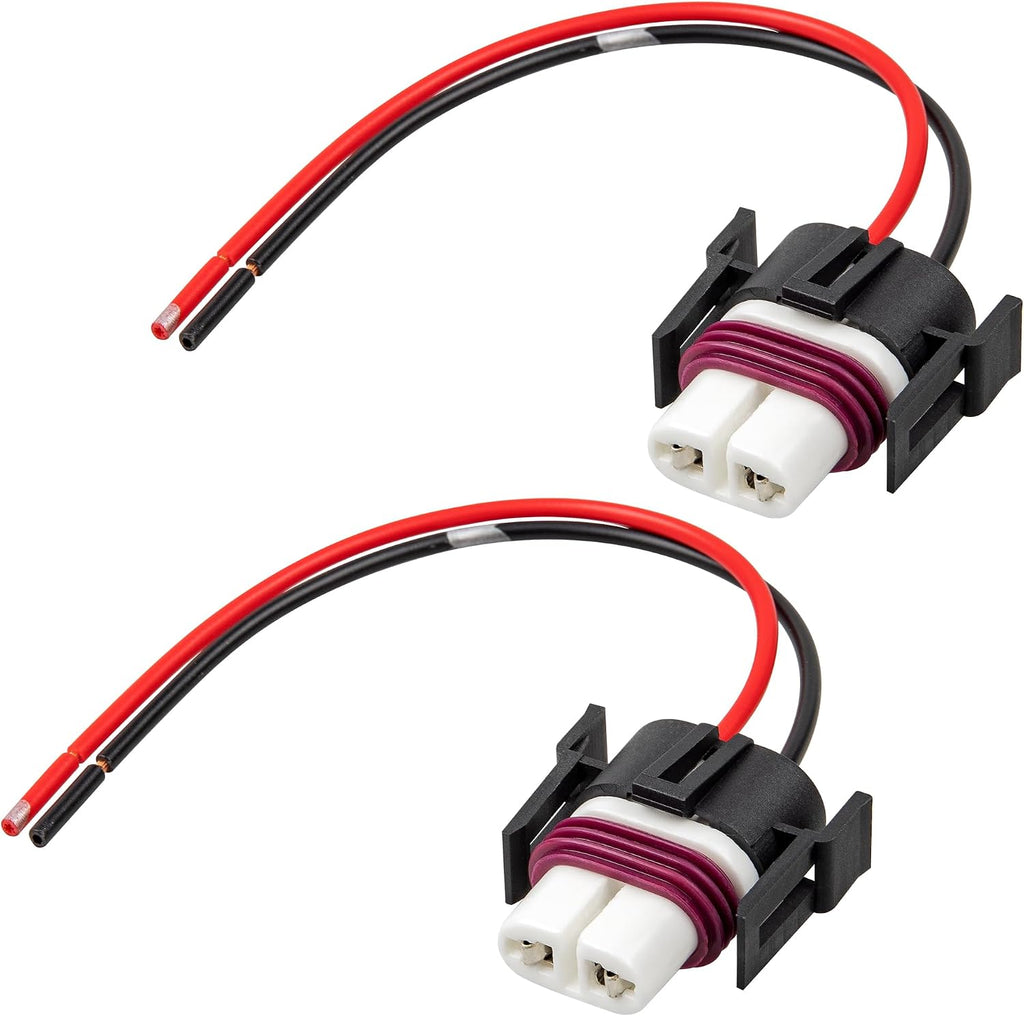 H8 H9 H11 880 881 2 PIN Female Wiring Ceramic Socket Universal Fit for Toyota GMC Chevy Honda Jeep Ford Subaru Dodge