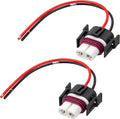 H8 H9 H11 880 881 2 PIN Female Wiring Ceramic Socket Universal Fit for Toyota GMC Chevy Honda Jeep Ford Subaru Dodge