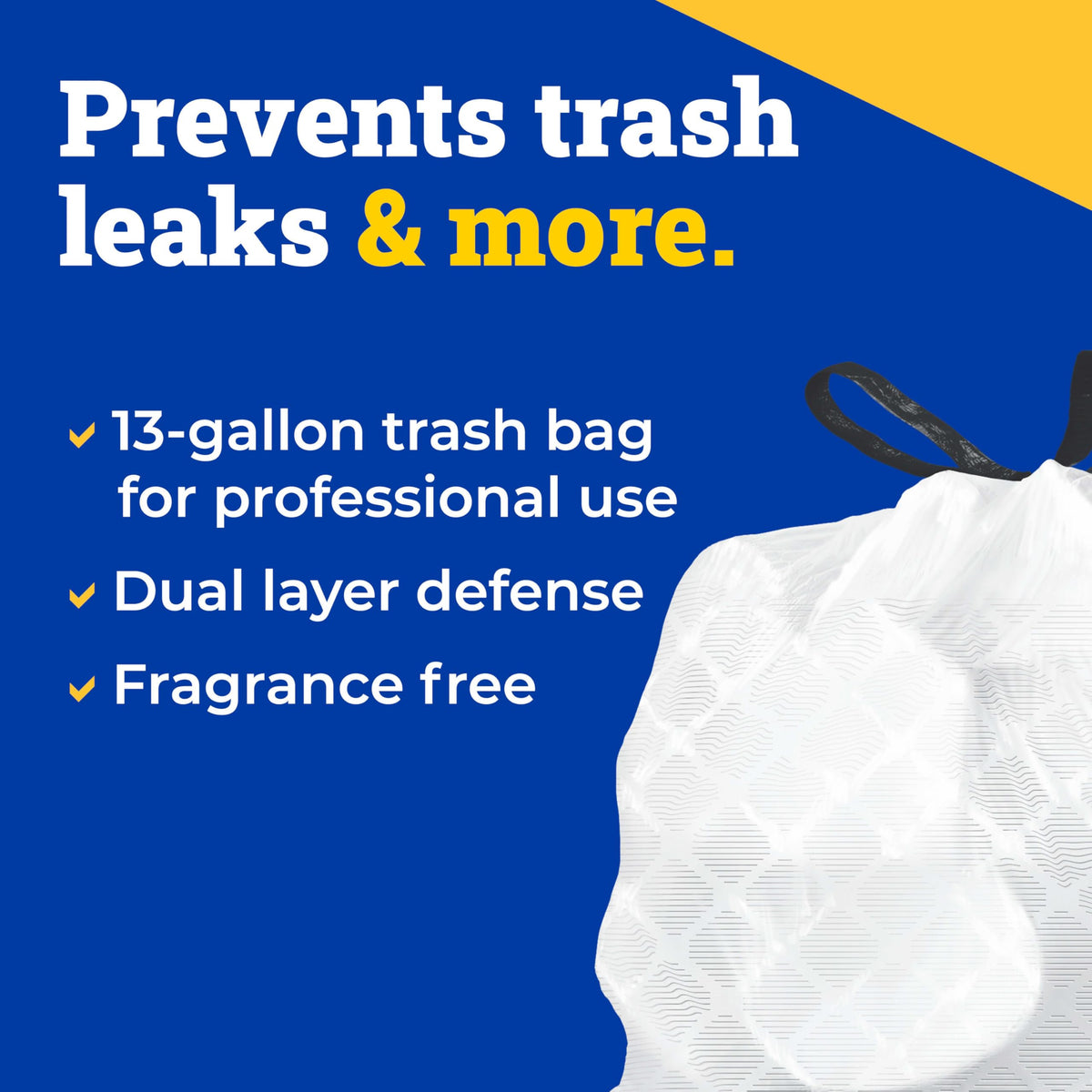 ForceFlex Tall Kitchen Trash Bags, Clorox Pro, 13 Gallon, 100 Count
