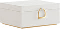 2-Layer Jewelry Box, Jewelry Organizer with Handle, Removable Jewelry Tray, Jewelry Storage, Floating Effect, 8.1 x