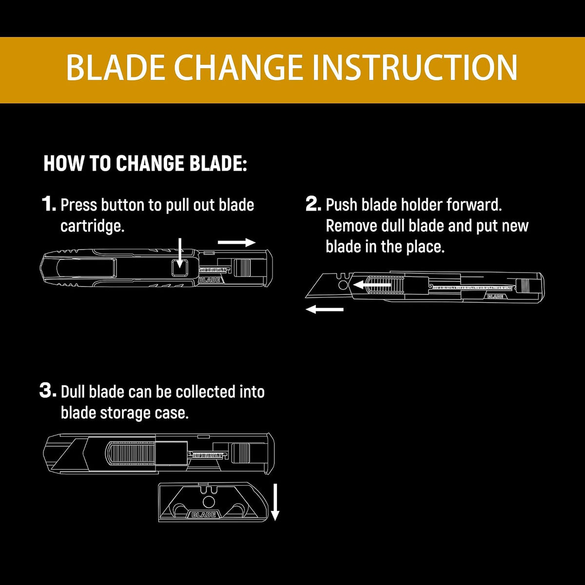 Dual Blade Safety Utility Knife Auto Retractable Box Cutter with Blade Storage, Extra 10 PCS Utility Blades & 10 PCS