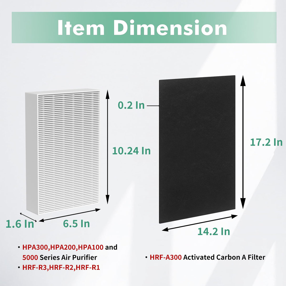 HPA300 HEPA Filter Replacement Compatible with Honeywell Air Purifier