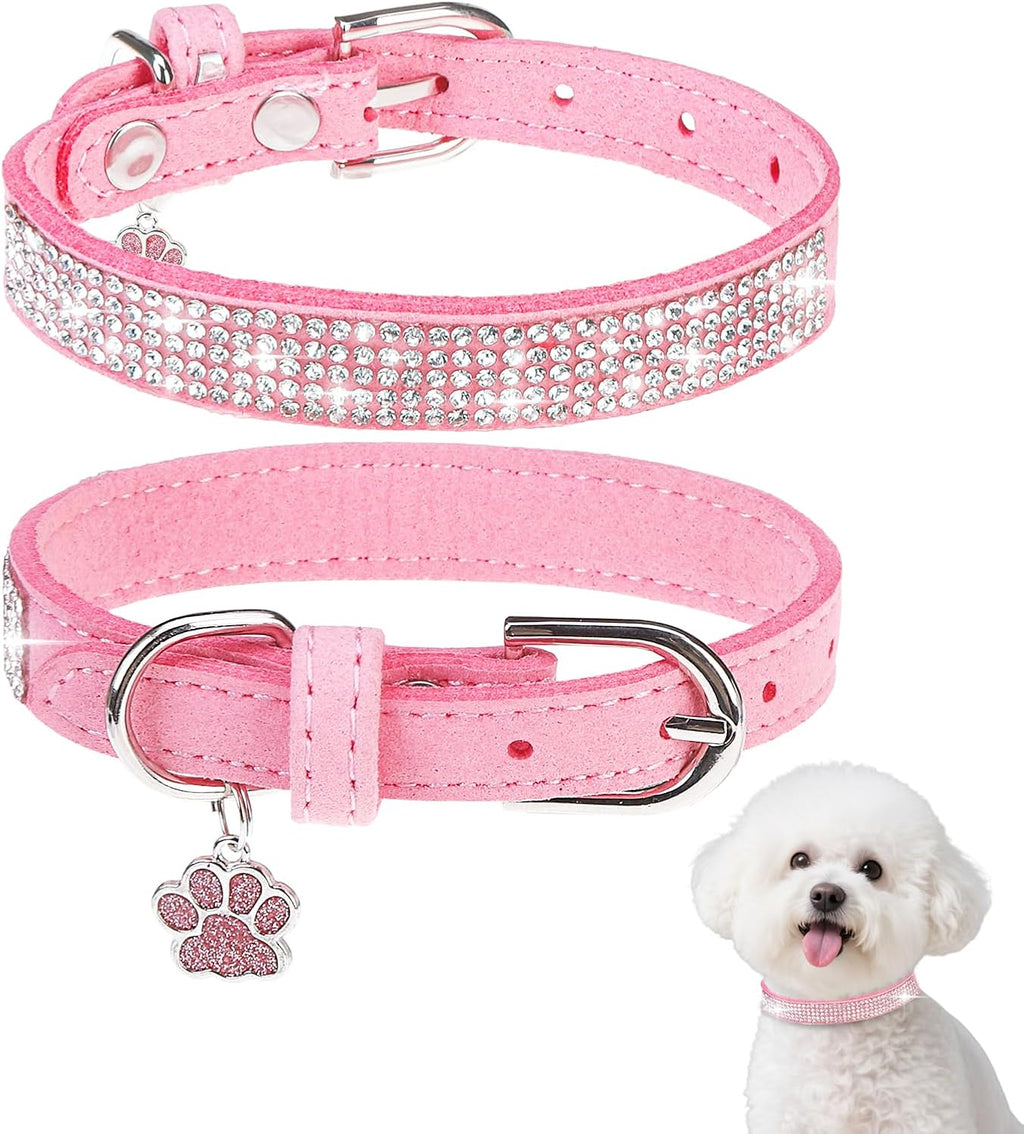 Rhinestone Dog Collars for Small Dogs, Bling Collar with Diamond