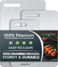 Titanium Cutting Boards Set of 3, 100% Pure Titanium Kitchen Cutting Board, Double-Sided Non-Toxic Cutting Board