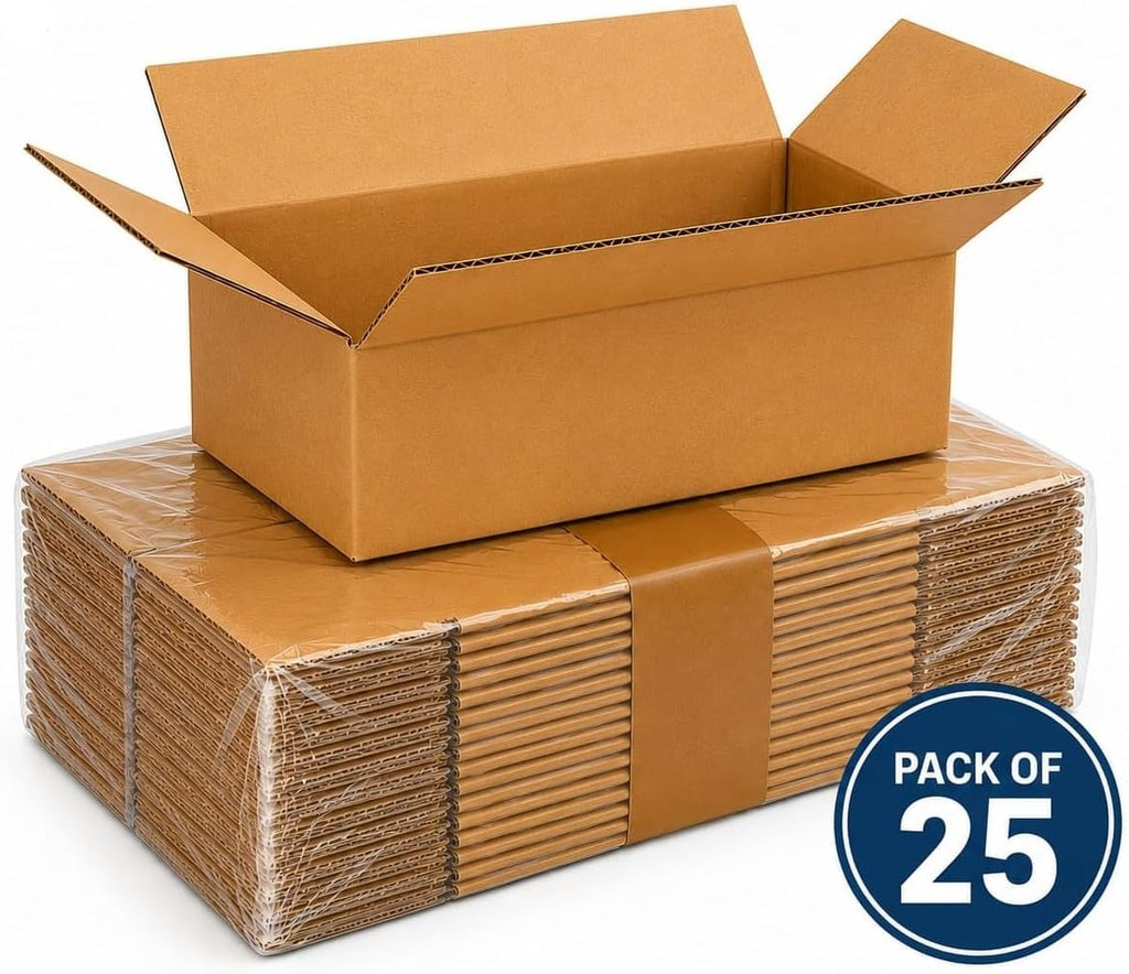Corrugated Shipping Boxes - Pack of 25 (9x7x3)
