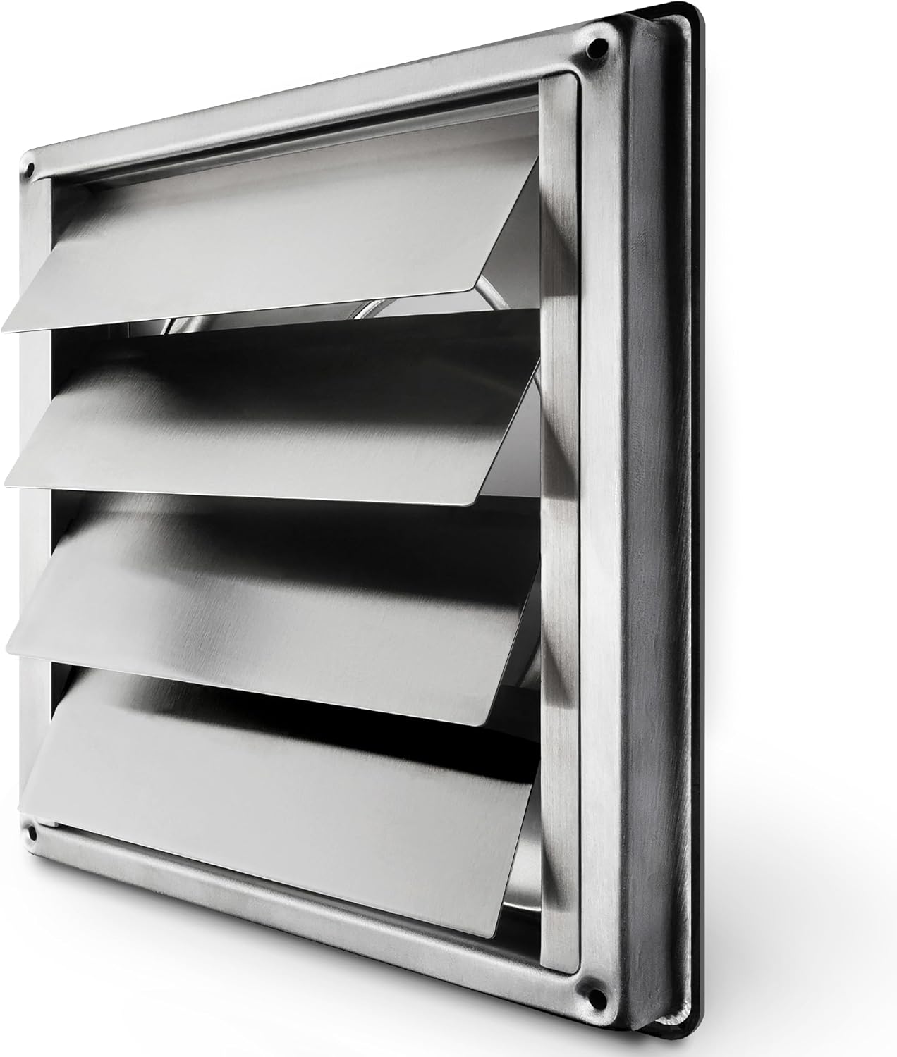 VKE 6" Inch Dryer Vent Cover – Outdoor Stainless Steel Grille with Moving Flaps – Fits Only with Metal Ducts for HVAC