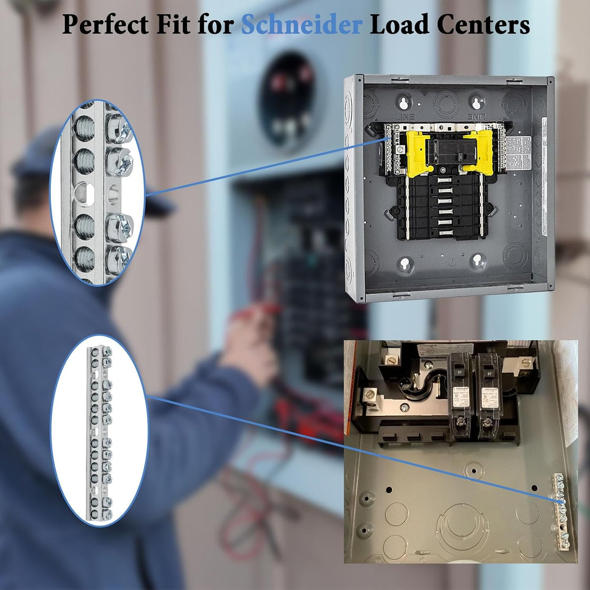 Ground Bar Kit for Square D 2 Pack