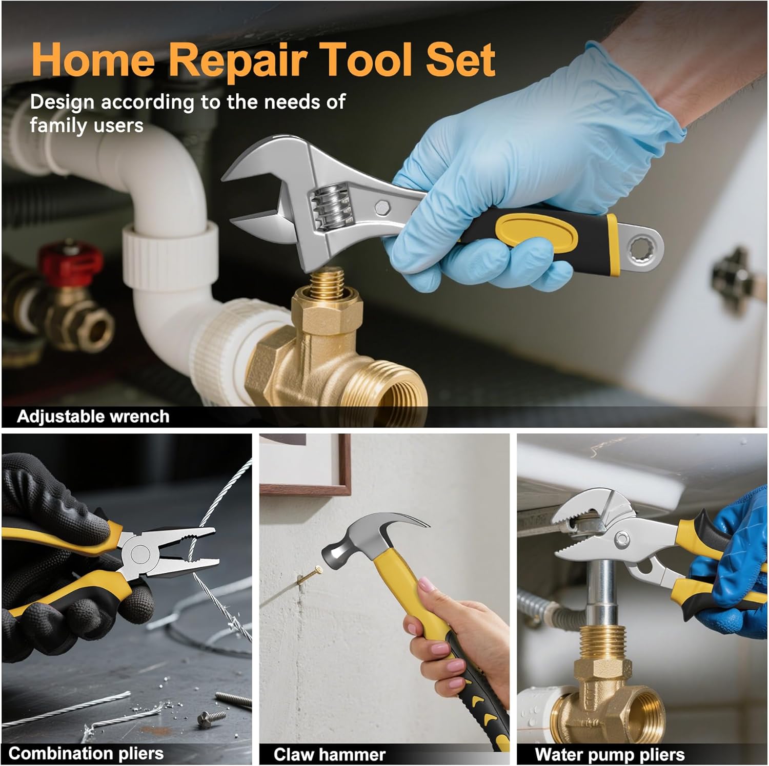 328 Piece Tool Kit for Home,Hand Repair Tool Set,Toolbox Storage Case with Drawer,General Household/Auto Tool