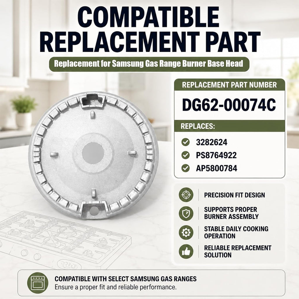DG62-00074C Burner Head Replacement for Samsung Gas Range Cooktop