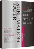 Sublimation Paper 8.5x11 Inch, 125gsm 200 Sheets | Work with Inkjet Printer & Sublimation Ink