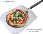 12-Inch Aluminum Pizza Peel with Long Foldable Handle