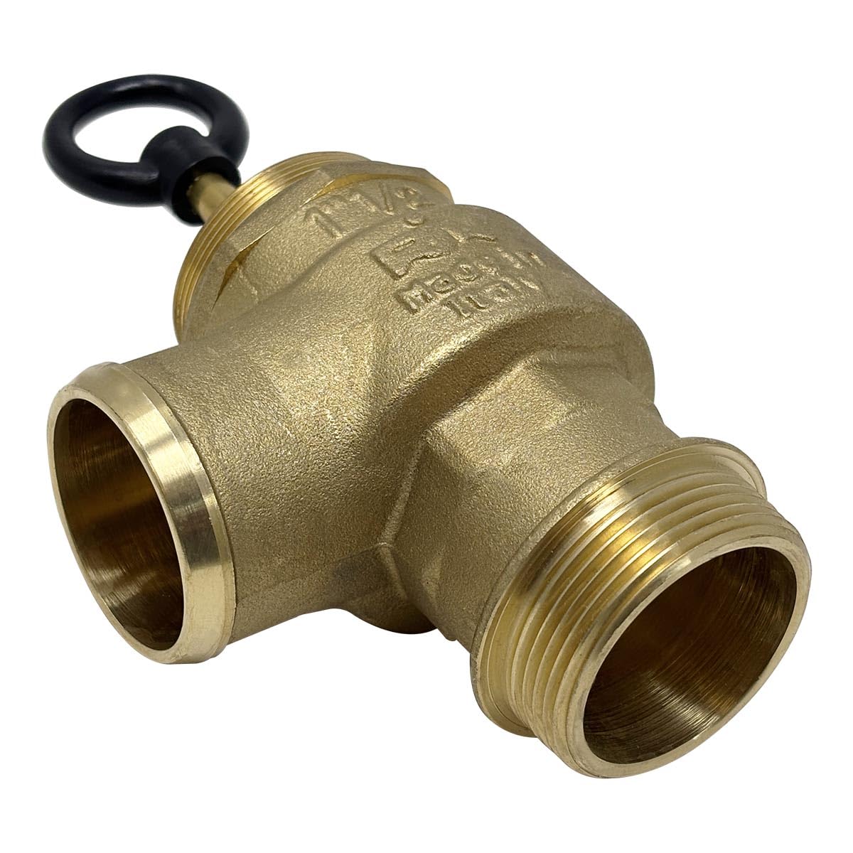 Brass Pressure Relief Valve, 230 CFM, 1-1/2" Diameter, Fully Adjustable, Non-Code (1049-0000 RIV)