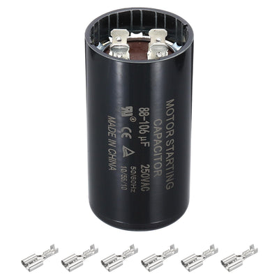 PATIKIL Motor Start Capacitor, 88-106uf 250V 50/60Hz CD60 Run Capacitor Motor Starting Capacitor for Electric Motor Starts Running, Black, Black