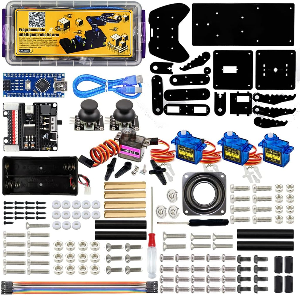 Robot Arm for Arduino, Smart Robot Building Kit That can Memorize and Repeat Movements for Beginners/Teens/Adults to