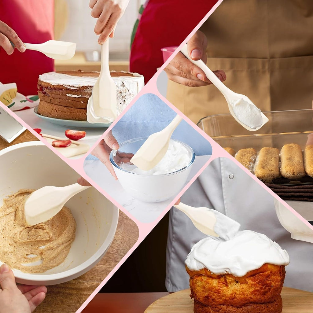 Cute Cat Paw Silicone Spatula Set - High Heat Resistant Rubber Scraper for Baking & Cooking, BPA-Free Non-Stick