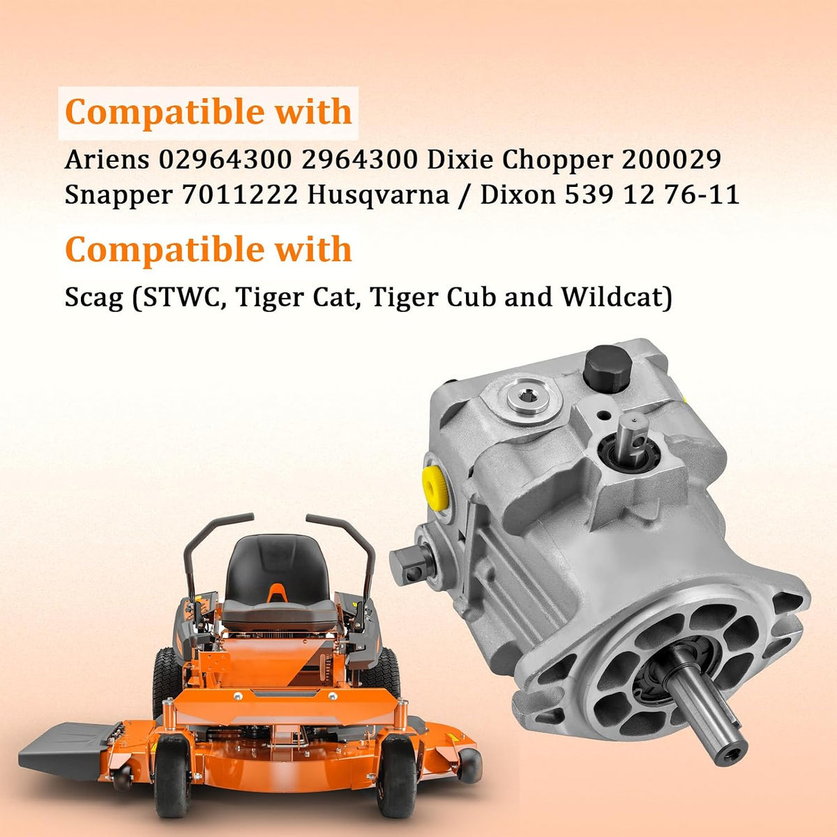482643 Left Hydro Gear Pump Fit for Scag Replace PG-1KCC-DY1X-XXXX