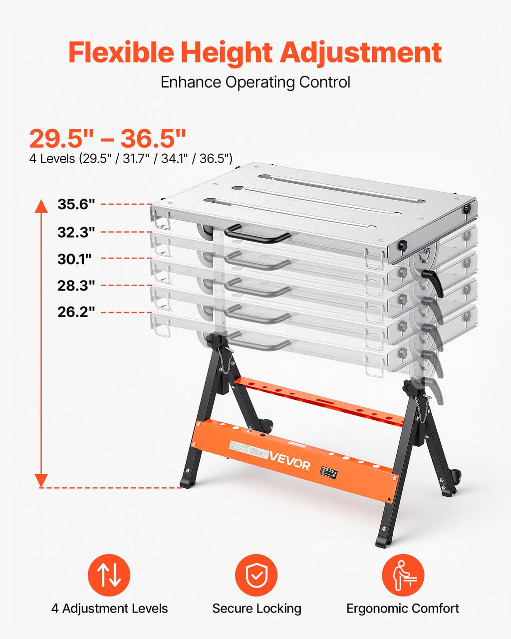Upgraded Foldable Welding Table 30" x 20" Welding Workbench 400LBS