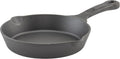 8" Black Cast Iron Skillet with Handle