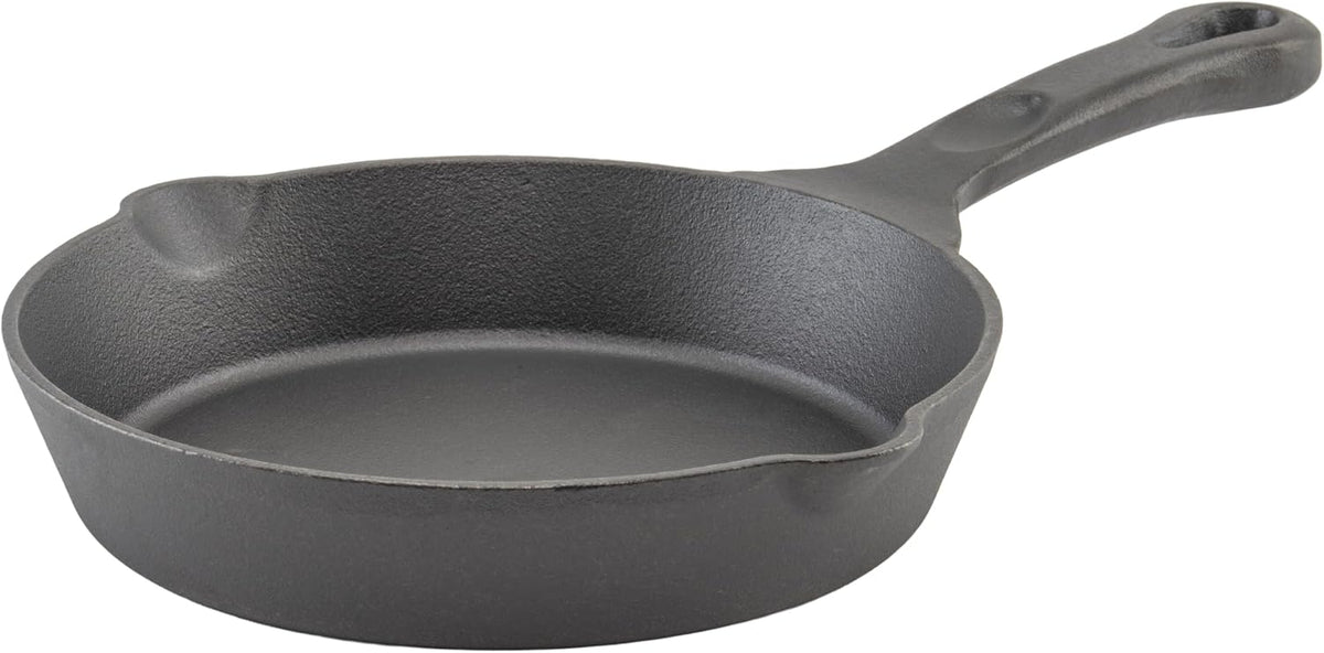 8" Black Cast Iron Skillet with Handle