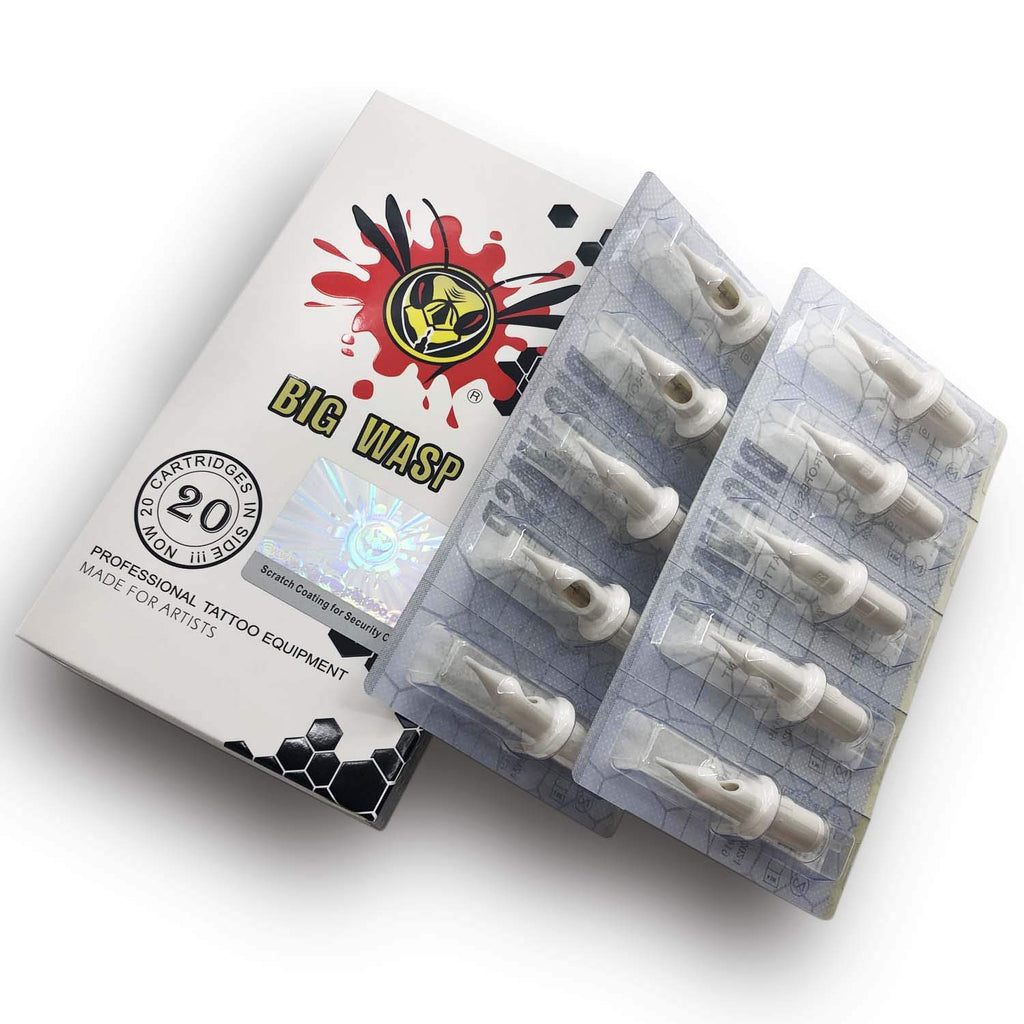 20Pcs Disposable 14RS 1214RS Tattoo Needle Cartridges Round Shader