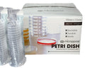 Microppose 500 Pack 90mm Polystyrene Petri Dishes – Vented Lids, Pre-Sterilized, Crystal Clear, Disposable, Lab-Grade