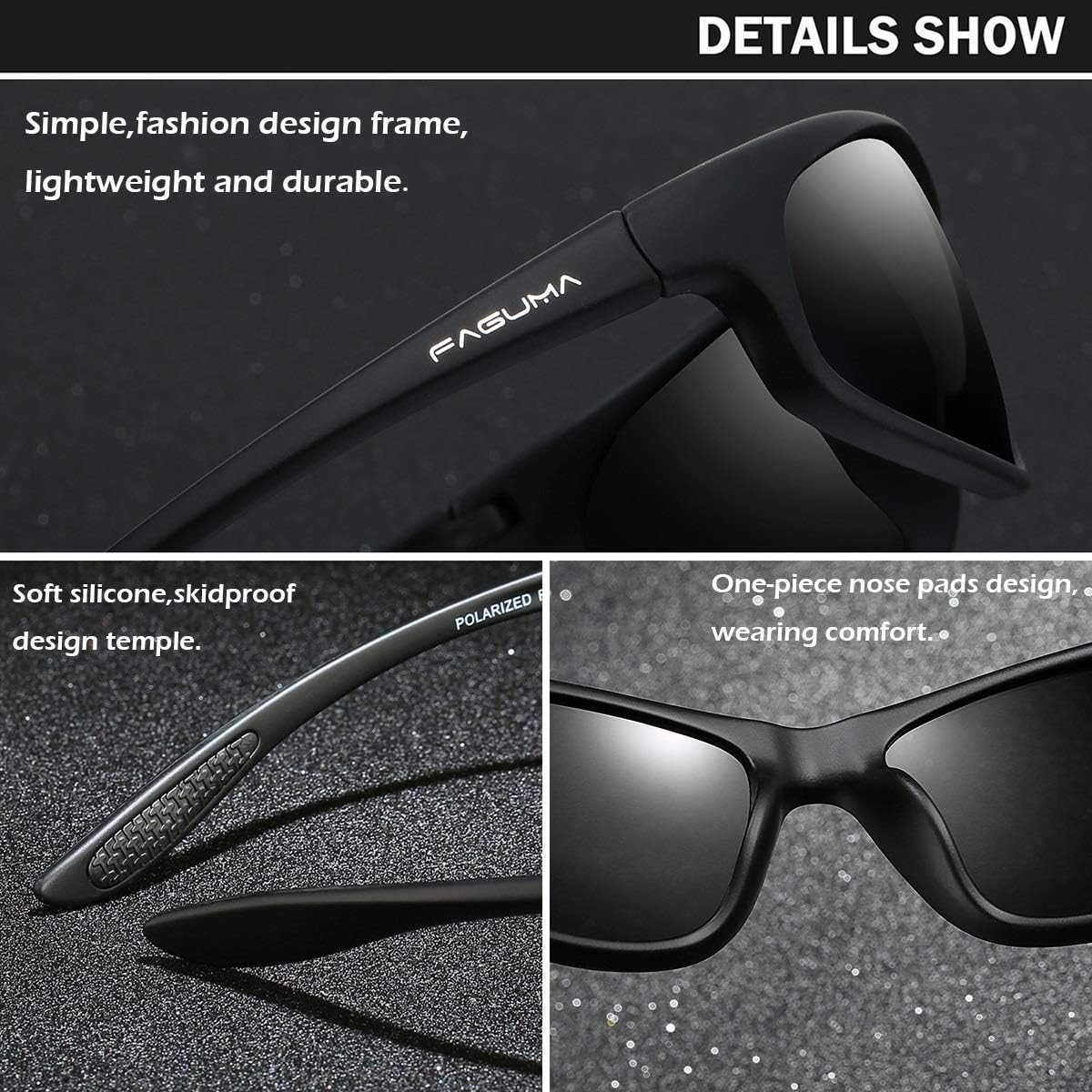 Polarized Sports Sunglasses For Men UV400 Protection | Cycling Driving Fishing