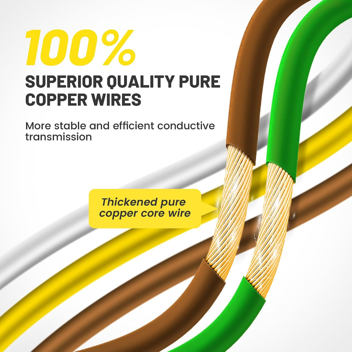 4 Pin 5 Wire Trailer Wiring Harness - 50FT for Rewiring Both-Side Taillights, Pure Copper Wish-Bond Trailer Light Kit