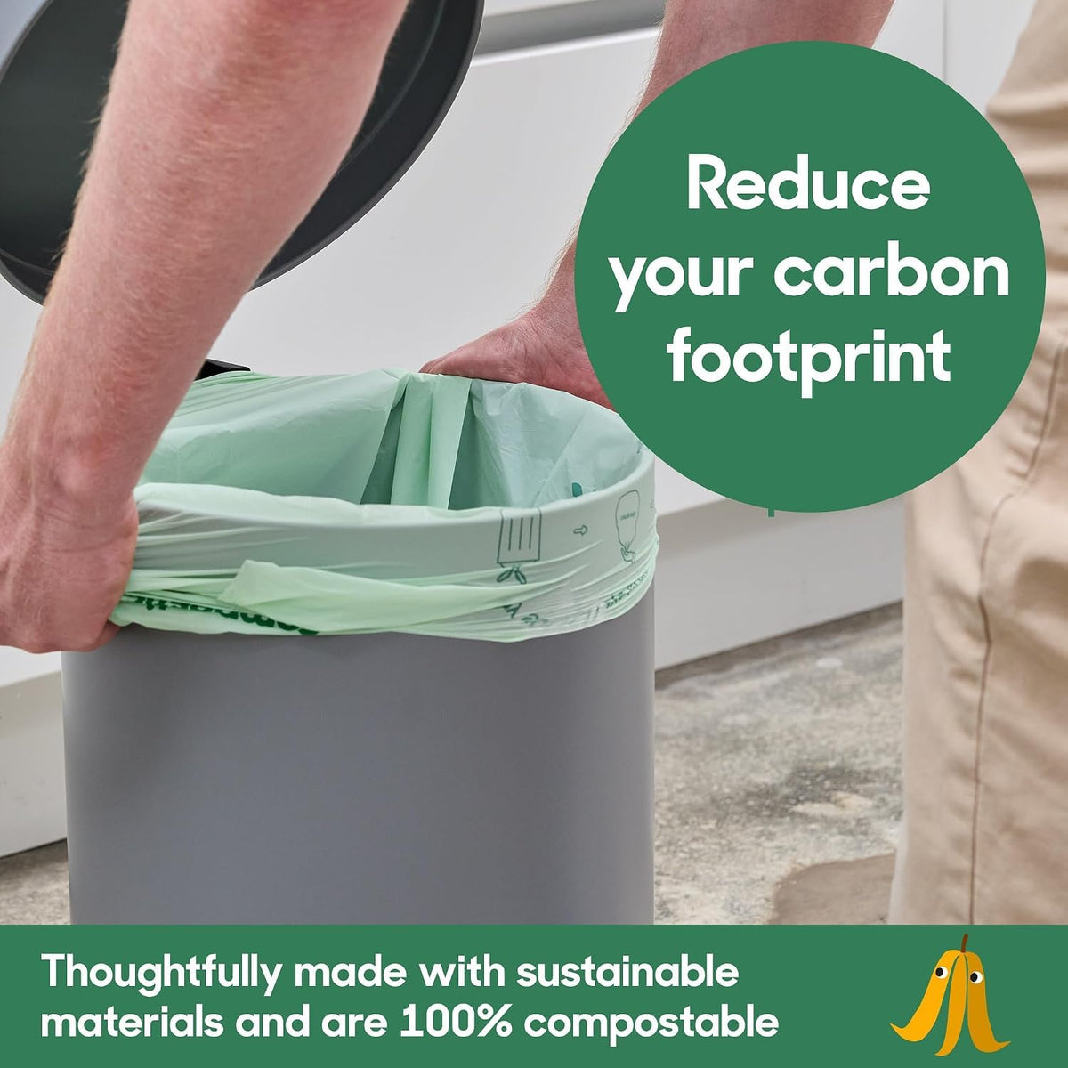 Compostable Small Trash Bags 2.6 Gallon for Bathroom, 200 Ct