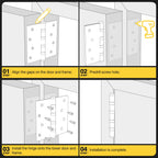 Ball Bearing Door Hinges, 4 x 4 Inches, Matte Black, 3 Pack