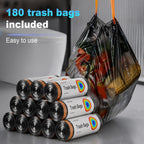Bathroom Trash Can,Includes 180 Drawstring Trash Bags.
