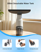 ES1 Window Vacuum Squeegee Cordless, 2000Pa Electric Window Cleaner Tool