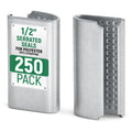 Open Serrated Seals for 1/2" PET Polyester Strapping, Pack of 250