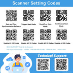 2D 1D Wireless Barcode Scanner with Stand, 3-in-1 Connectivity Bluetooth 2.4G Wireless USB Wired, Barcode Reader with