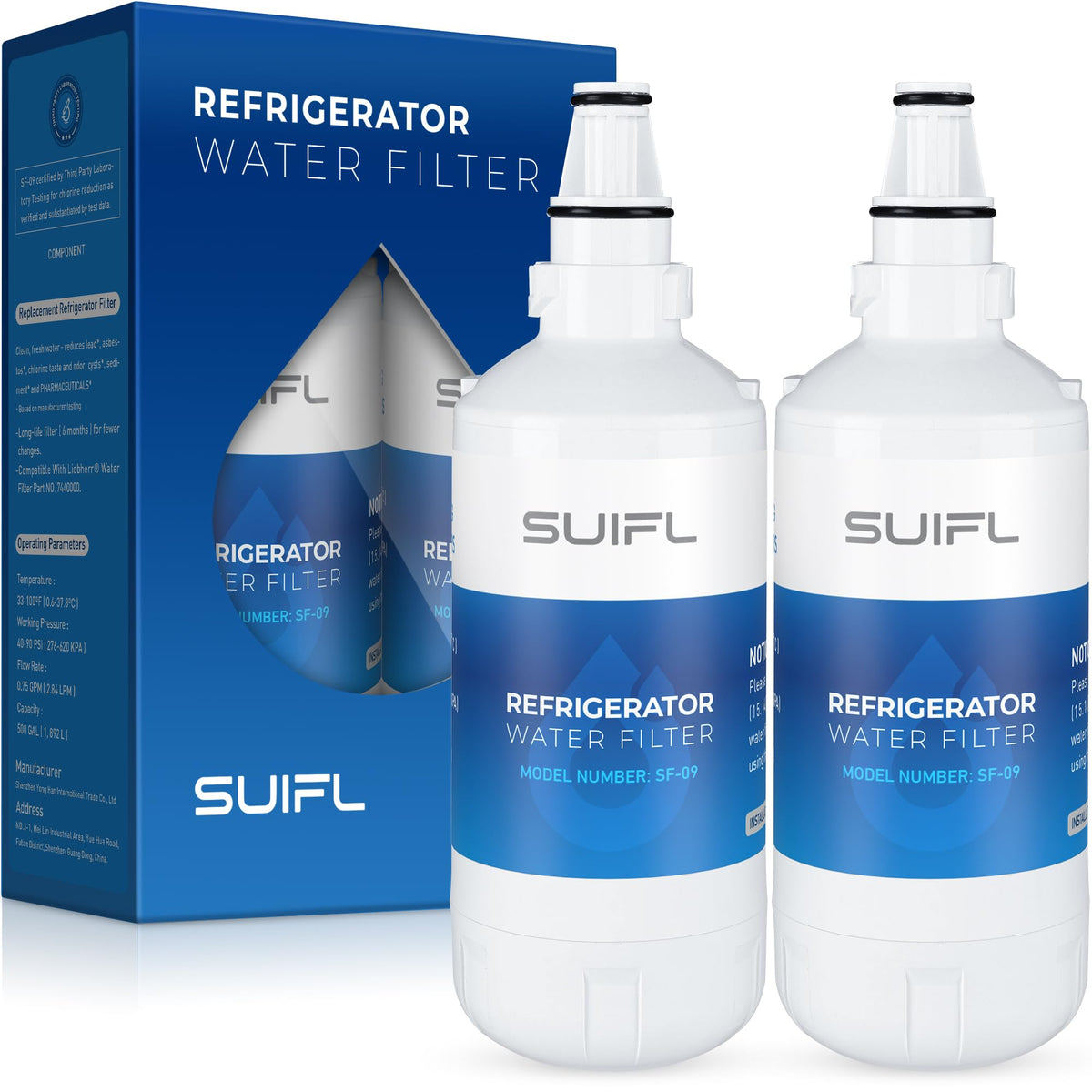Suifl 7440000 Water Filter Replacement Cartridge, 2 Pack