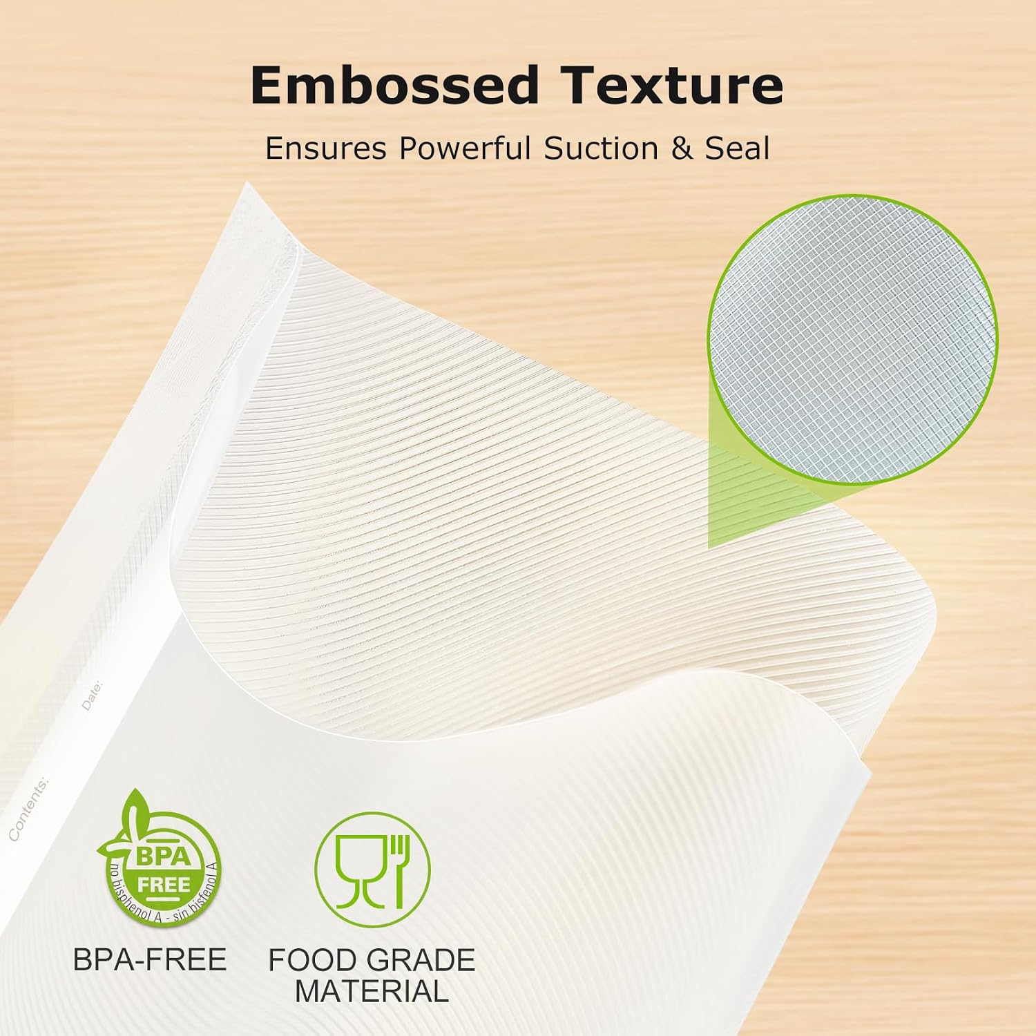 Vacuum Sealer Bags, 11" x 20' Rolls, 2 Pack