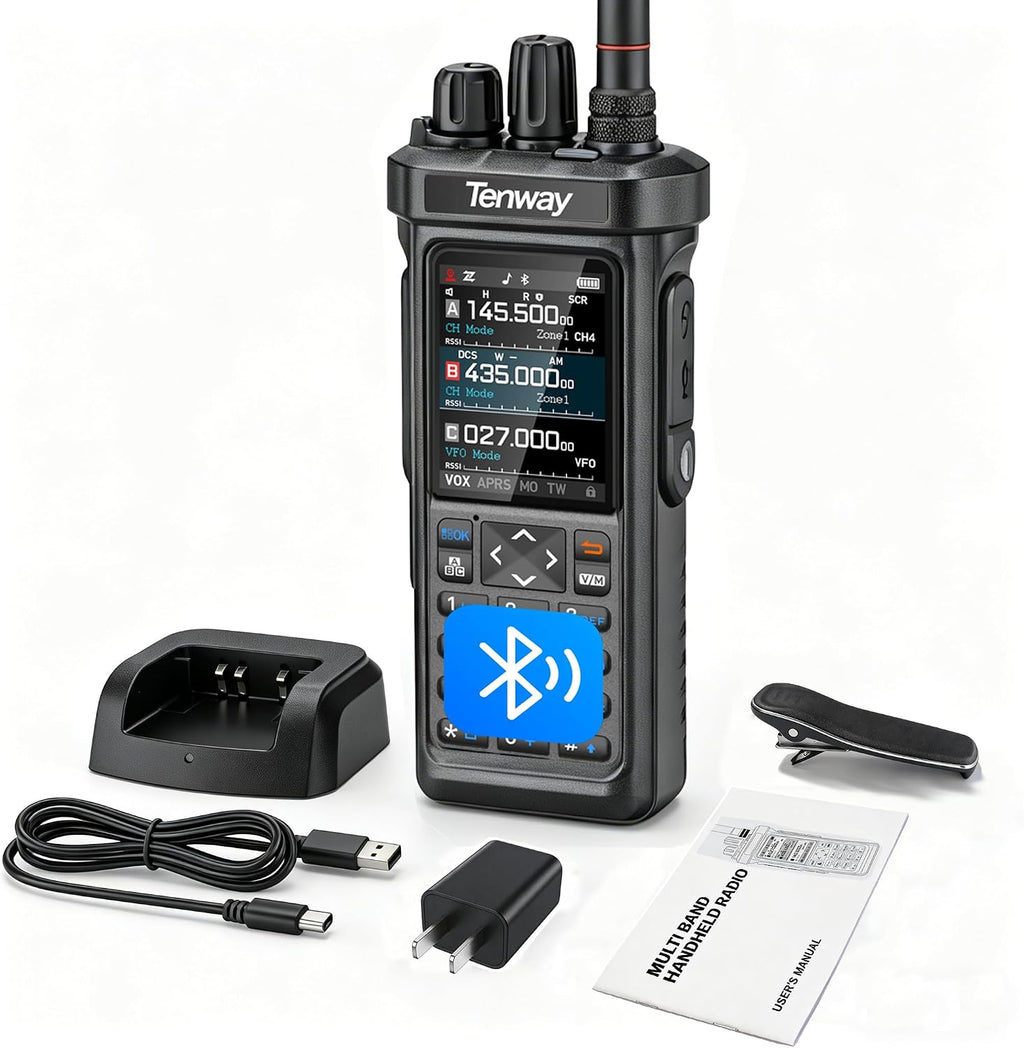 TP-900 Pro 10W Handheld Ham Radio with GPS, APRS, NOAA Two Way Radio | Long Range Walkie Talkie with AM/FM/SW/MW/LW