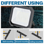 1 Pack LED Flood Lights Outdoor, 100W 10000LM Outside Work Light