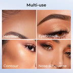 Eyebrow Stamp Kit, Brow Stencil Easy to Use & Natural Looking, Pigmented Long Lasting Eye Brow Cream with Brush and