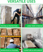 Shrink Wrap Rolls, Stretch Wrap 18in x 1500ft 4 Pack, Heavy Duty Pallet Wrap