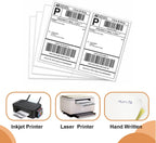 Shipping Labels 2 Per Sheet Round Corner Half Sheet Labels Mailing Labels for Packages Laser & Inkjet Printer Labels