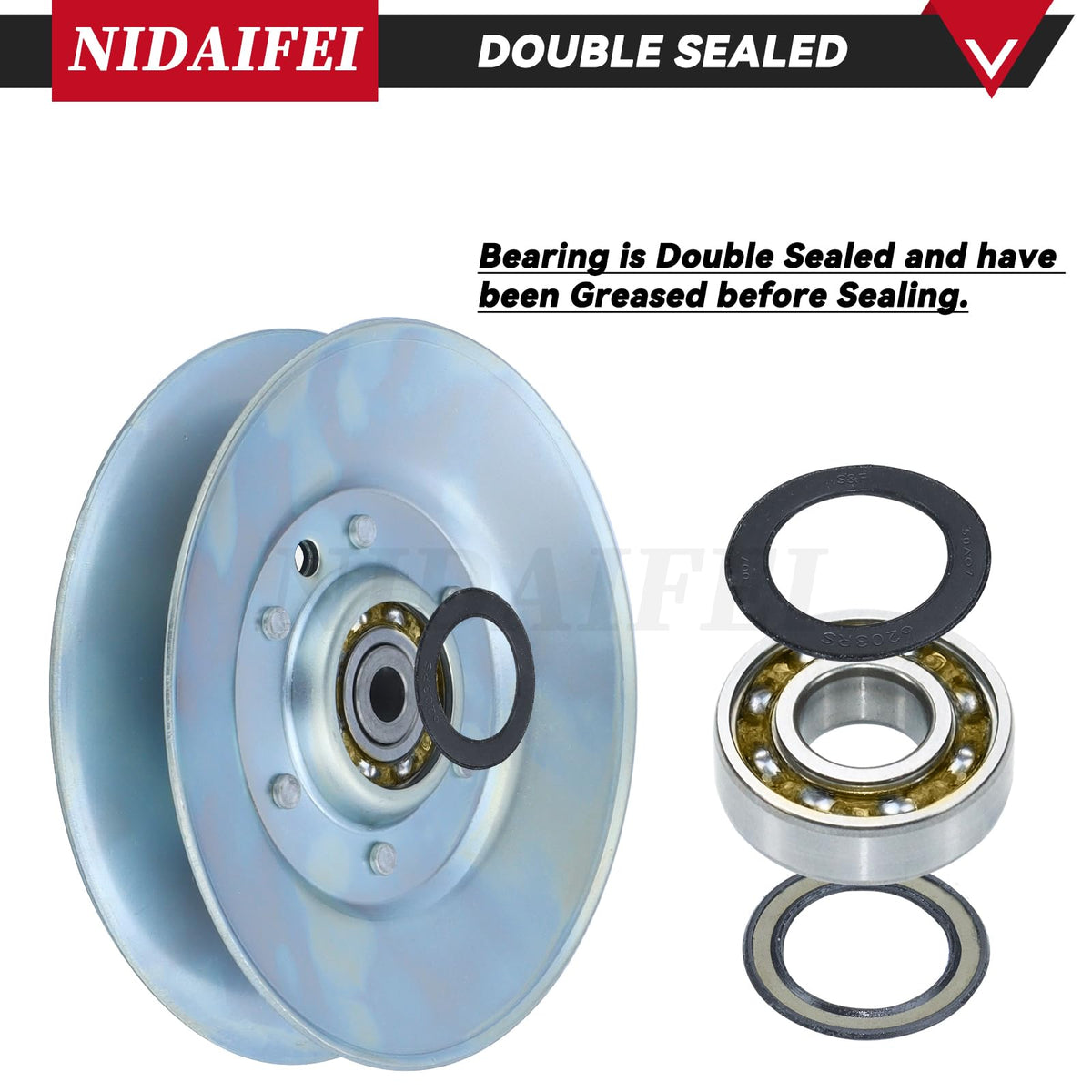 NIDAIFEI 756-3045 5.06 inch Idler Pulley for Cub Cadet Z Force 60 Mowers