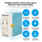 MAKERELE MDR 24V AC to DC DIN Rail Power Supply 60W