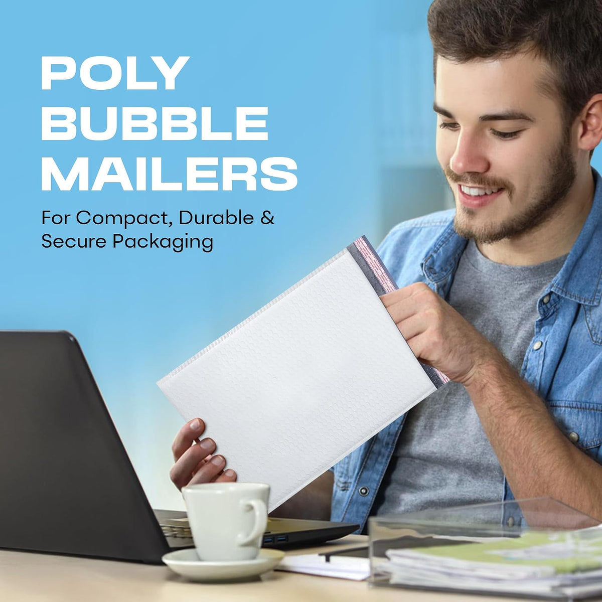 Arctic White Bubble Mailers 12.5x19 Poly Padded Envelopes #6 20 Pack