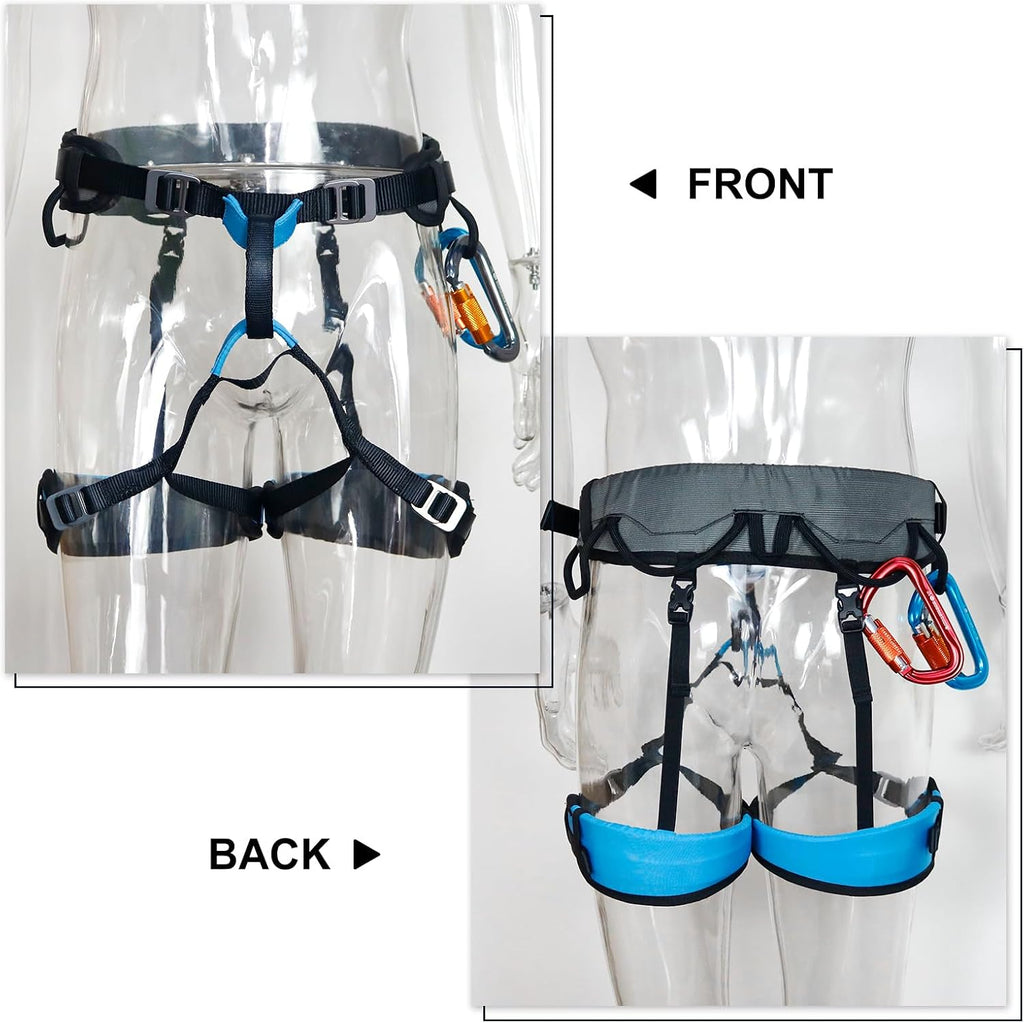 Climbing Harness, Mountaineering Rock Climbing Harness, Men Women Tree Ice Climbing Half Body, Safety Belt Rappelling