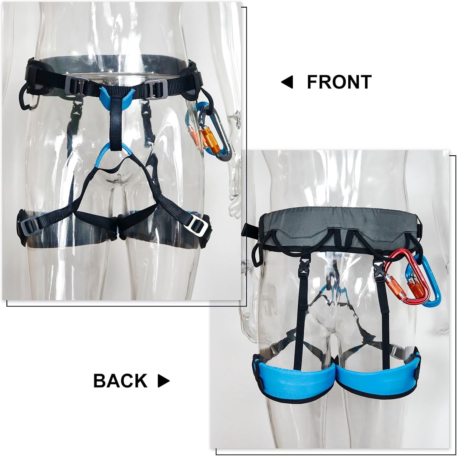 Climbing Harness, Mountaineering Rock Climbing Harness, Men Women Tree Ice Climbing Half Body, Safety Belt Rappelling