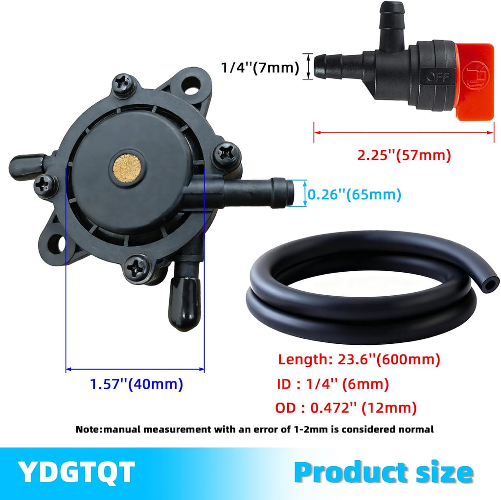 139-0684 127-9206 Fuel Pump Fits for Toro Exmark TimeCutter SW4200 SW5000 MX4250 SW5425 ZS4200T 122cm 48in 52in TITAN HD 1500 2000 Series Riding Mower Replace Parts 136-7813 136-7818 139-0601 139-0603