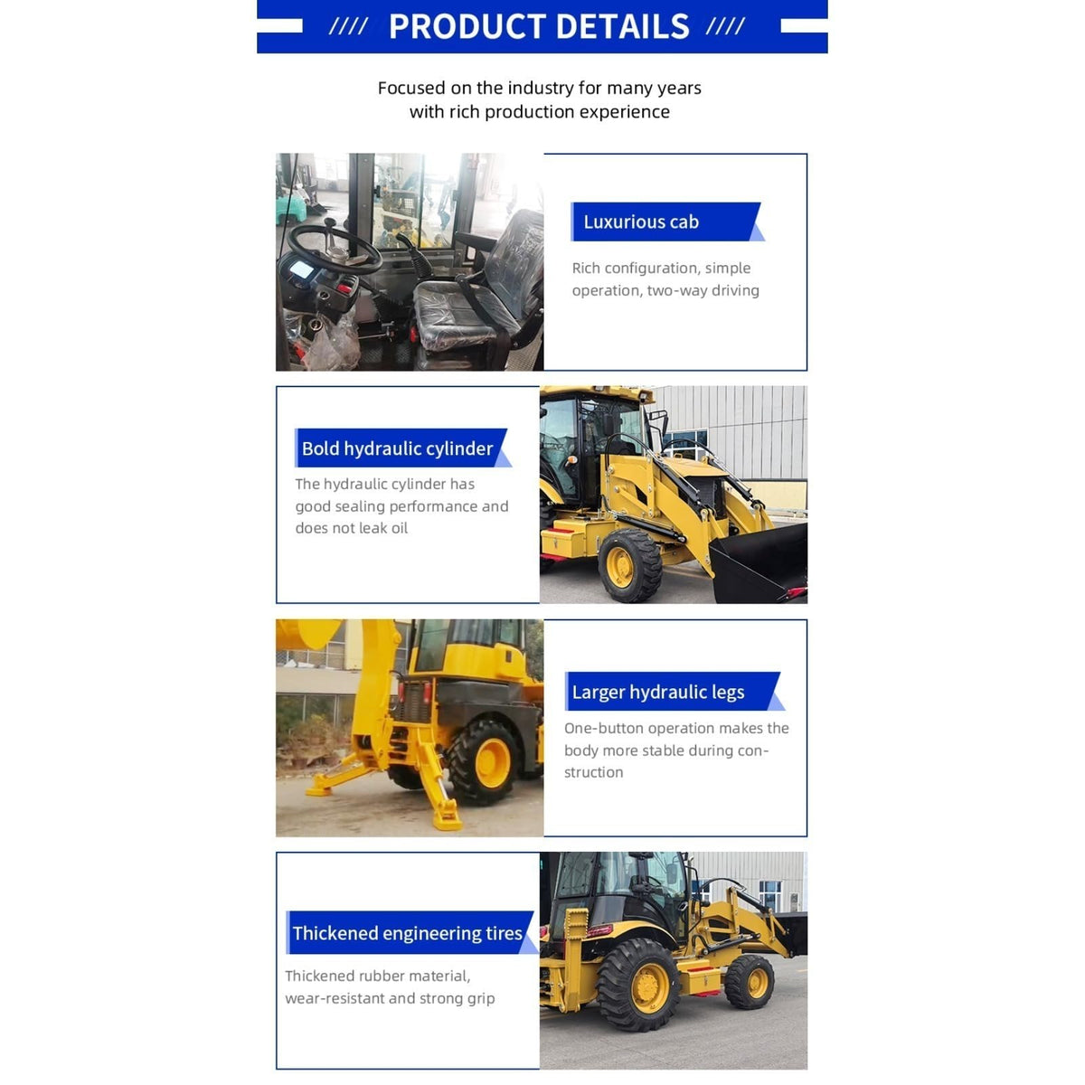High-Efficiency Towable Backhoe Loader Industrial Backhoe Earth-Moving Machinery Versatile Digging and Loading