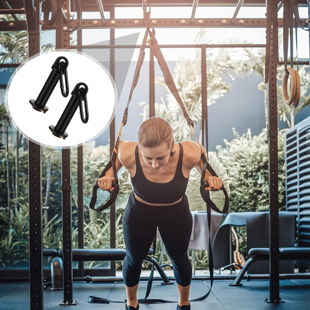 2 Pack Power Cage Squat Rack Home Gym Equipment Attachments Accessory Fits 3x3 Rack with 1" Hole for Power Strength